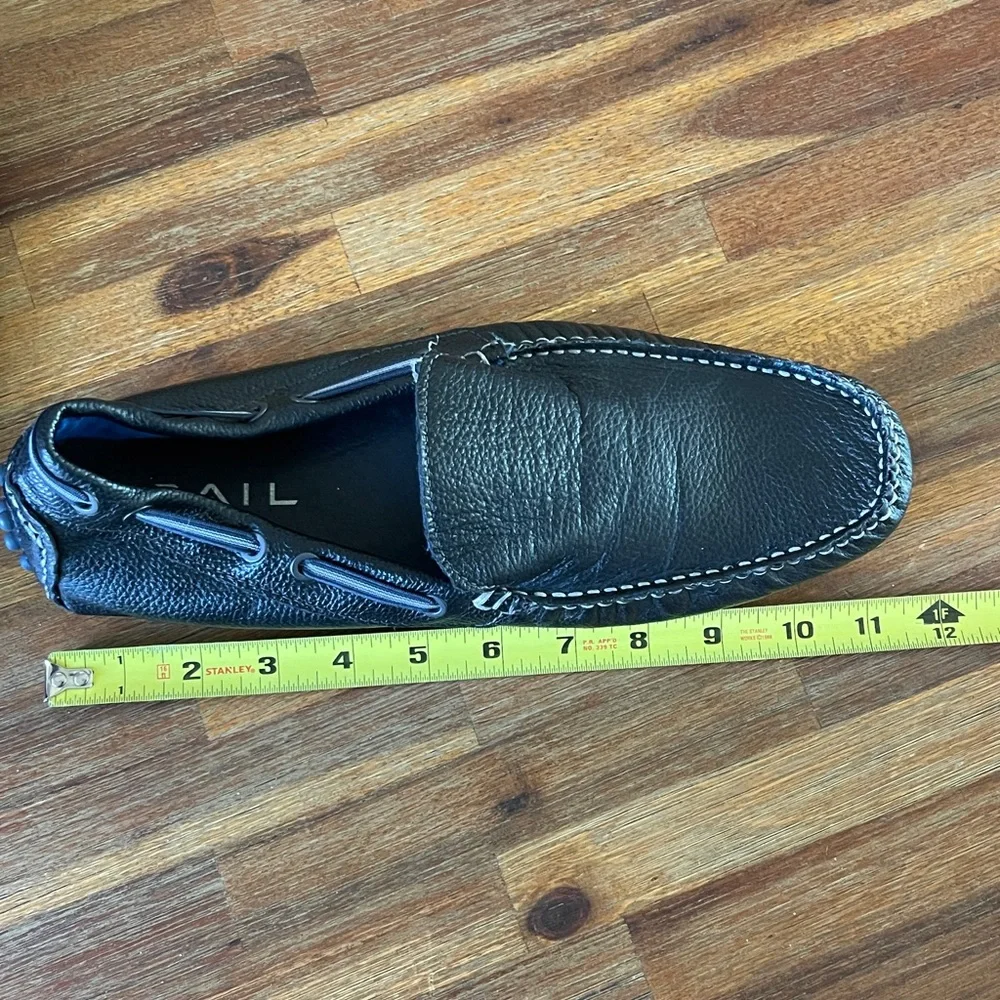 The Rail Mens‎ Leather Driving Moccasins, Black Men’s size 9.5 (Eur 43)